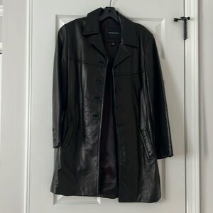 Black Leather Trench